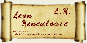 Leon Menčulović vizit kartica